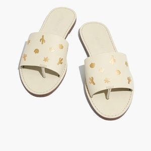 Madewell New The Boardwalk Post Slide Sandal: Cactus Embossed Edition, 7